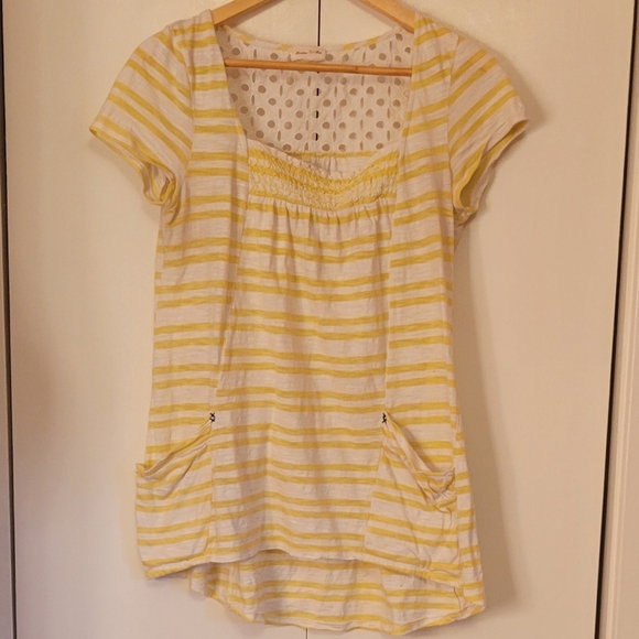 Meadow Rue Striped Eyelet Top - Picture 1 of 6